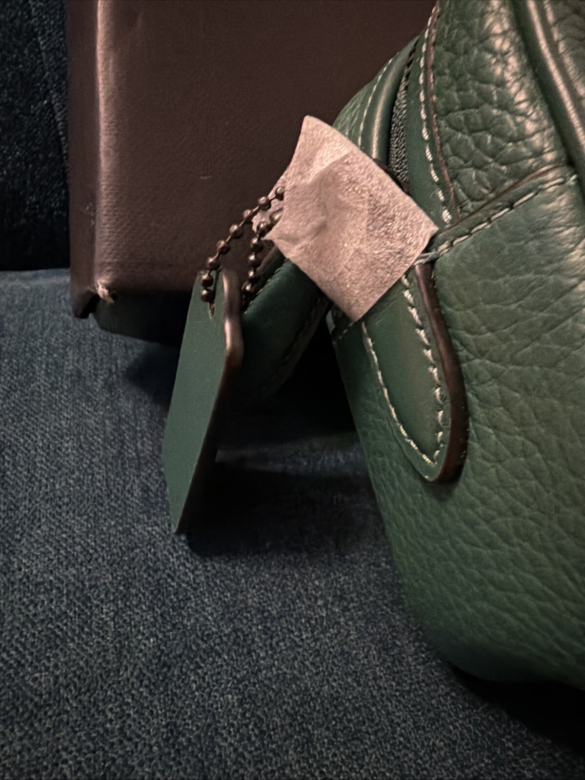 COACH Leather Camera Bag Shoulder Bag CC386 Dark Pine Green BNWT