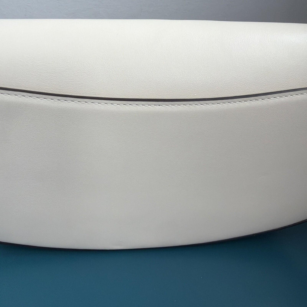 339 Coach Andrea shoulder Clutch bag Chalk Silver BNWT - Some Damage
