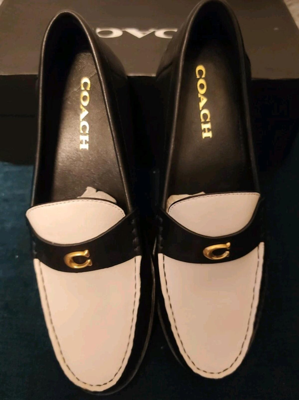 Coach Jolene Loafer Black/Optic White UK 6.5 / US 8.5