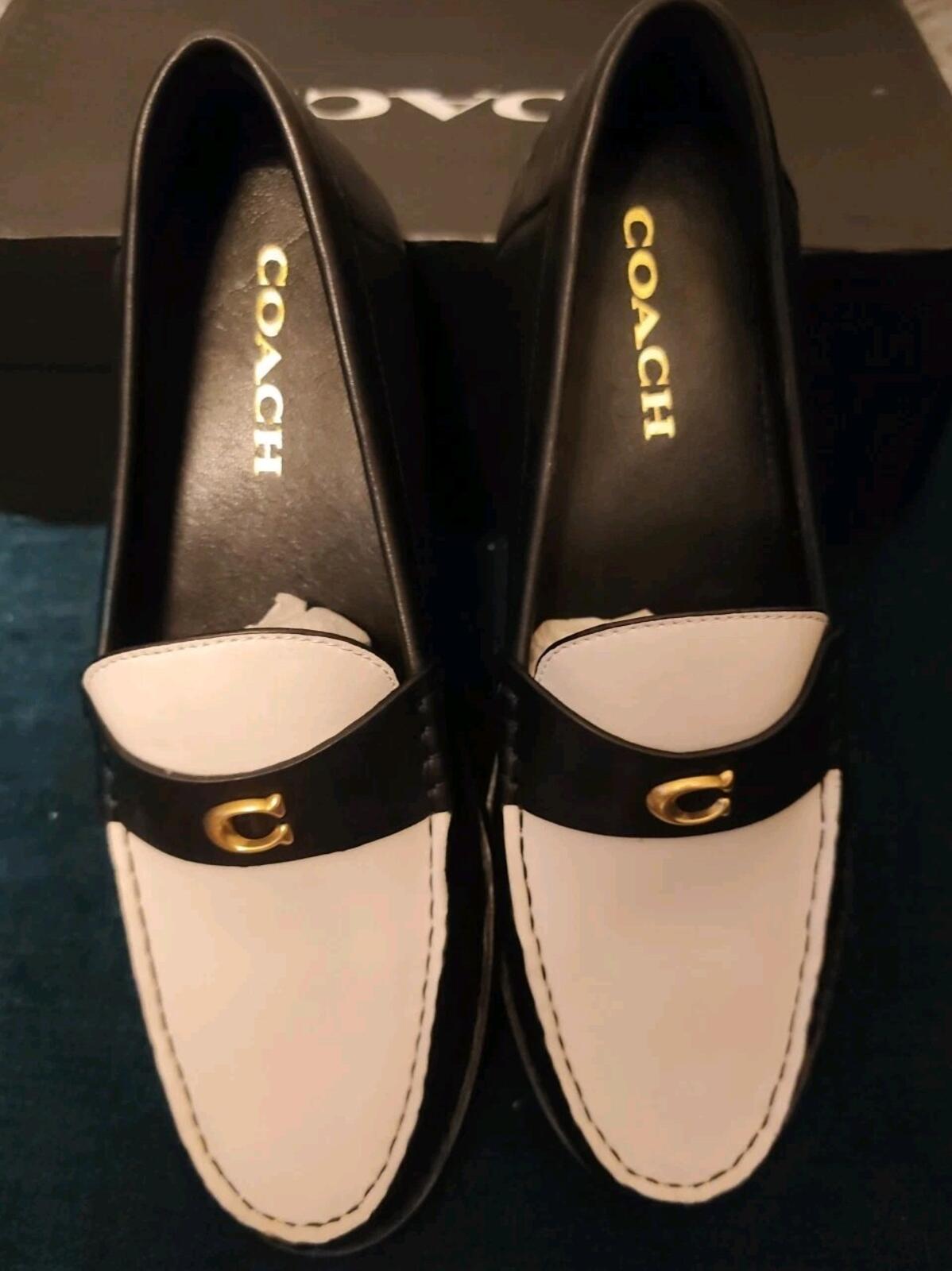 Coach Jolene Loafer Black/Optic White UK 6.5 / US 8.5