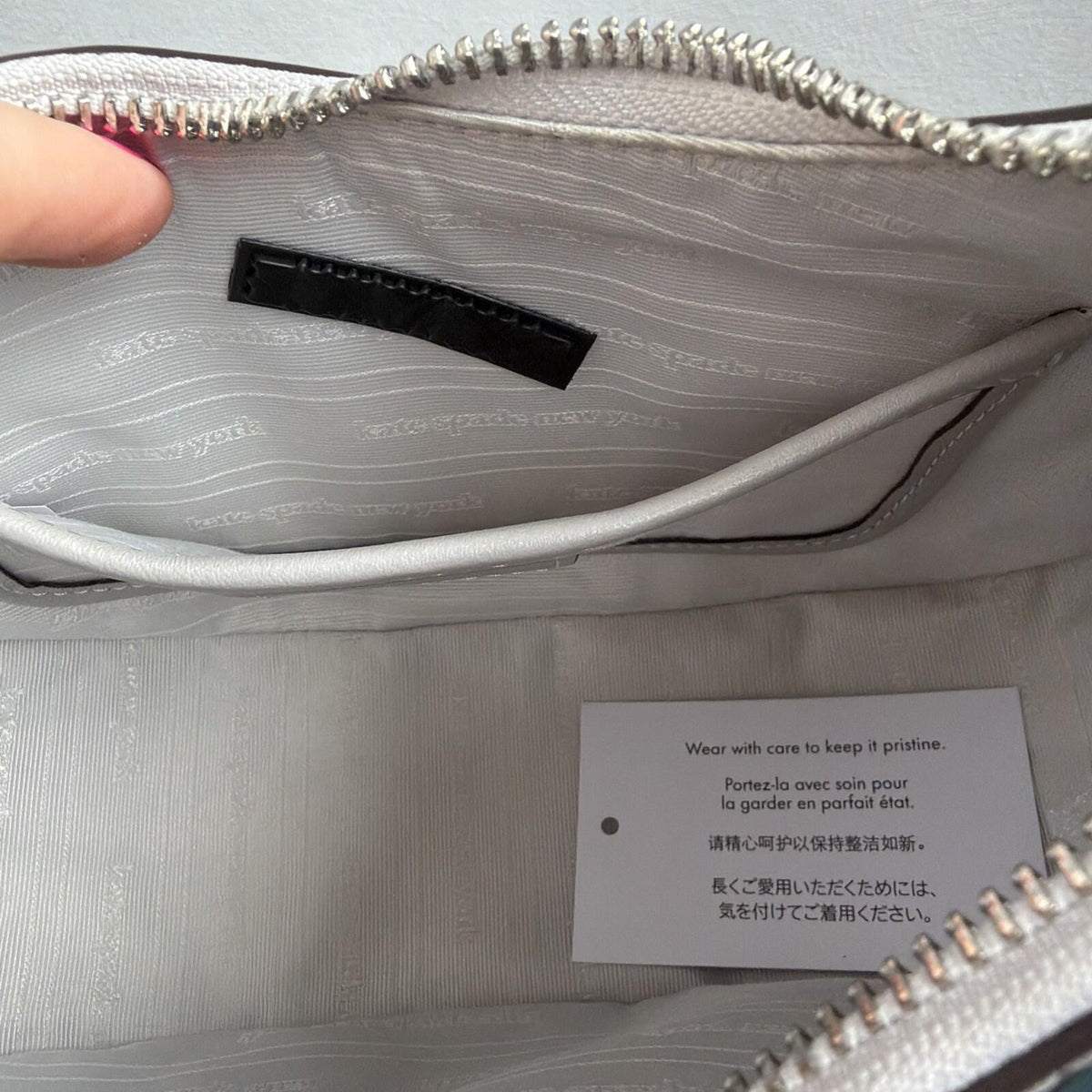 340 KATE SPADE Sam Icon Metallic Small Convertible Crossbody Silver £375 BNWT