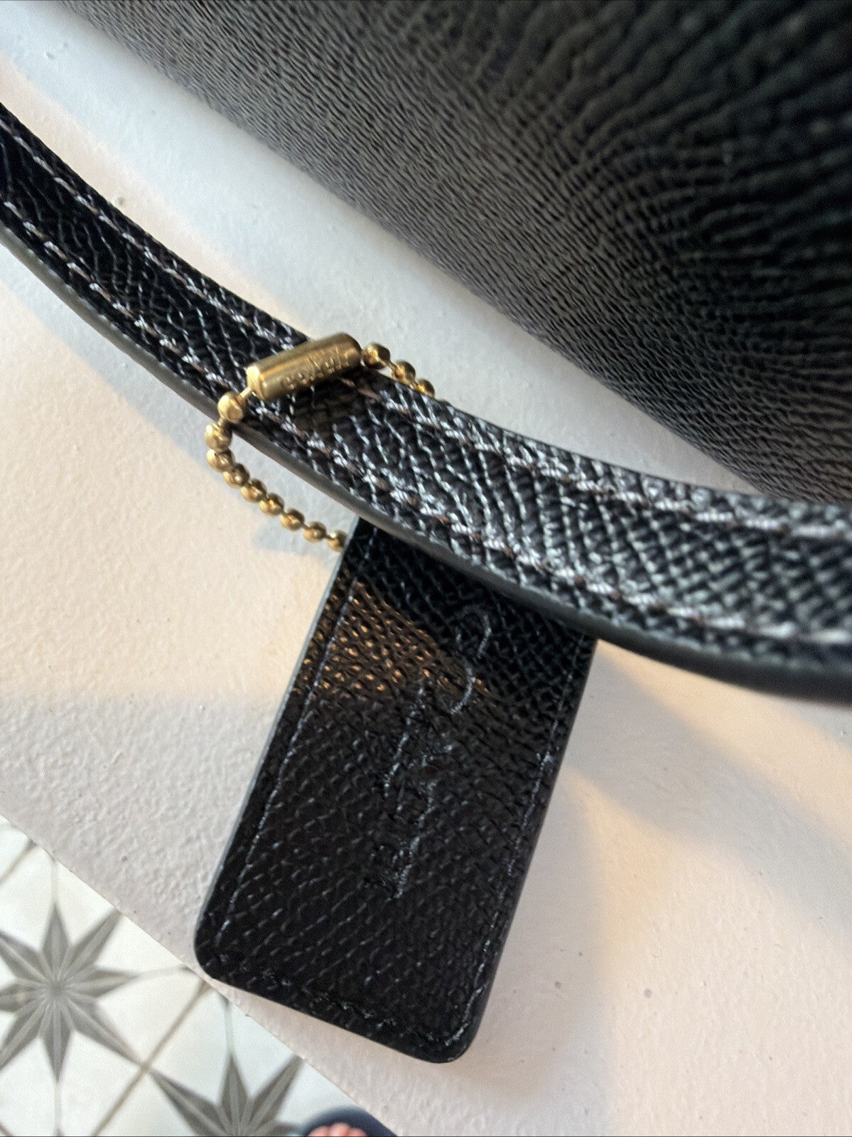 Coach FIONA Black Leather Tote Bag Zip Top Gold Logo Hardware BNWT £350