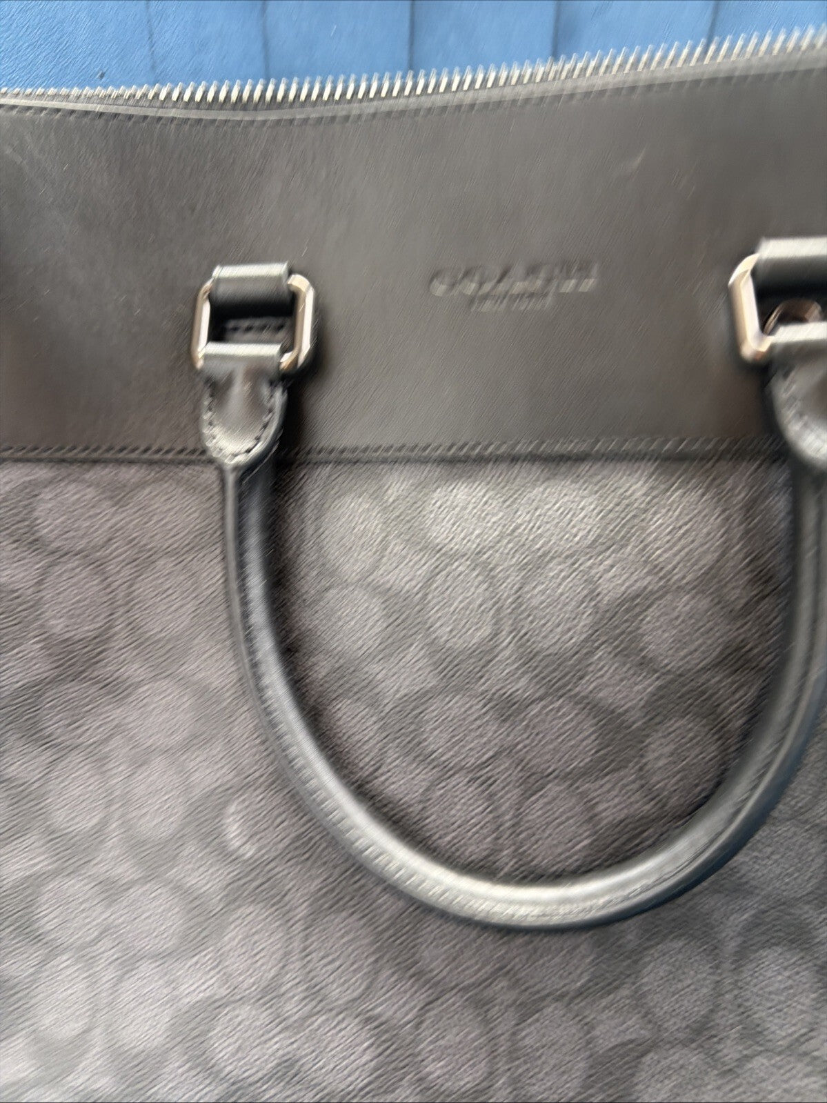 Coach Gotham Folio In Signature Canvas Leather Brief Case Bag RRP £495 Unisex
