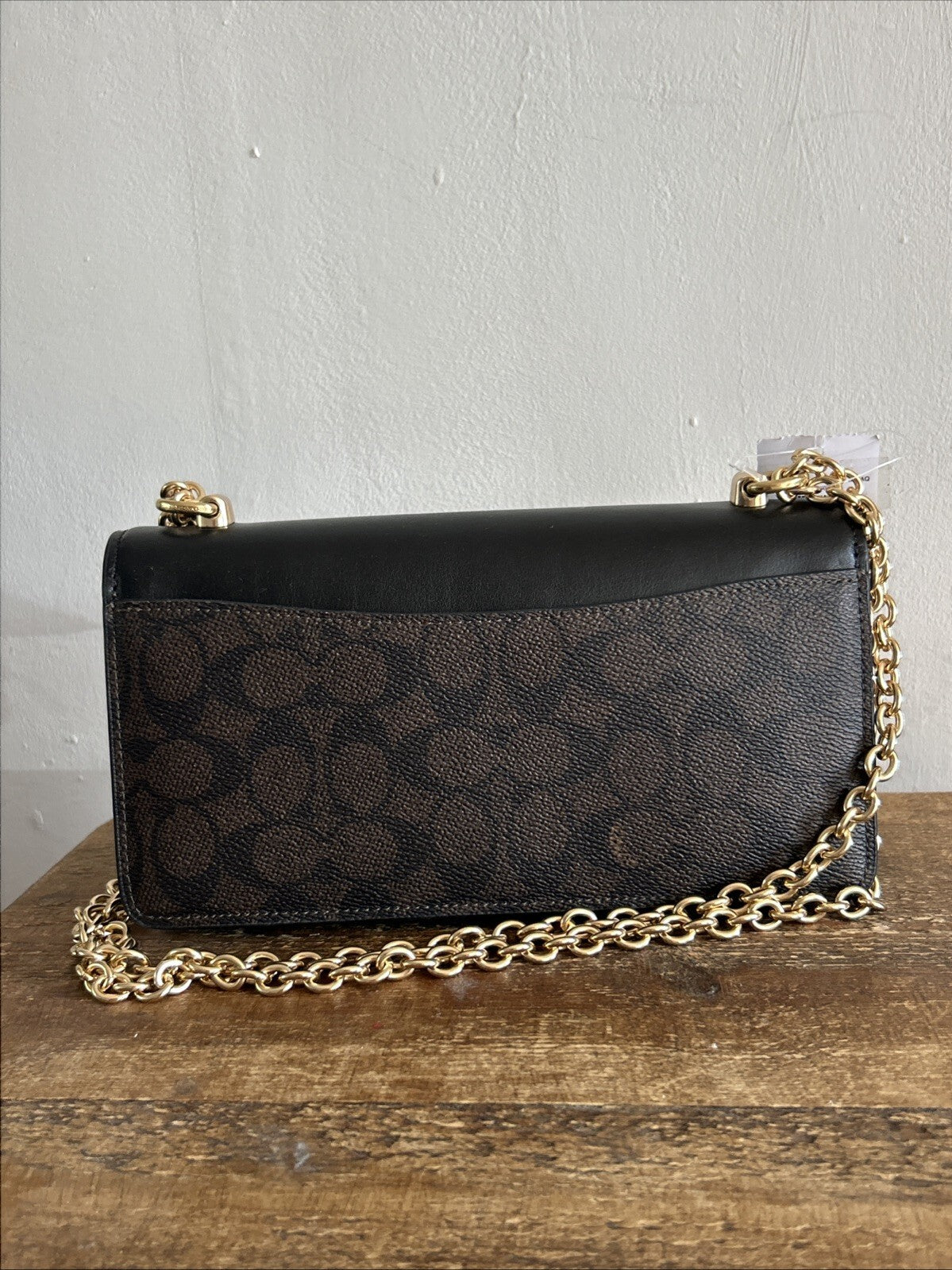 403 Coach Eliza Flap Crossbody Bag BNWT in Walnut/black