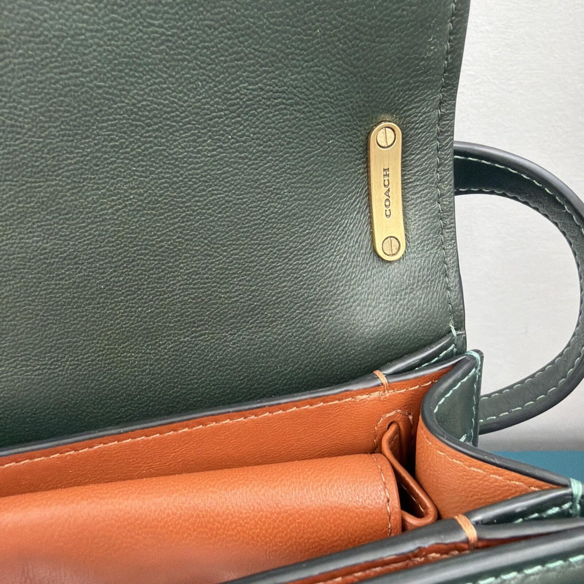 353 Coach Lux Bandit Shoulder Cross Body Bag Amazon Green £550 BNWT