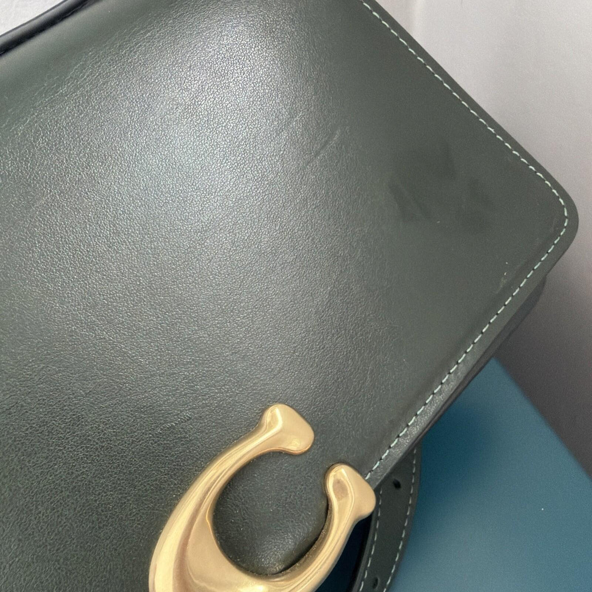 353 Coach Lux Bandit Shoulder Cross Body Bag Amazon Green £550 BNWT
