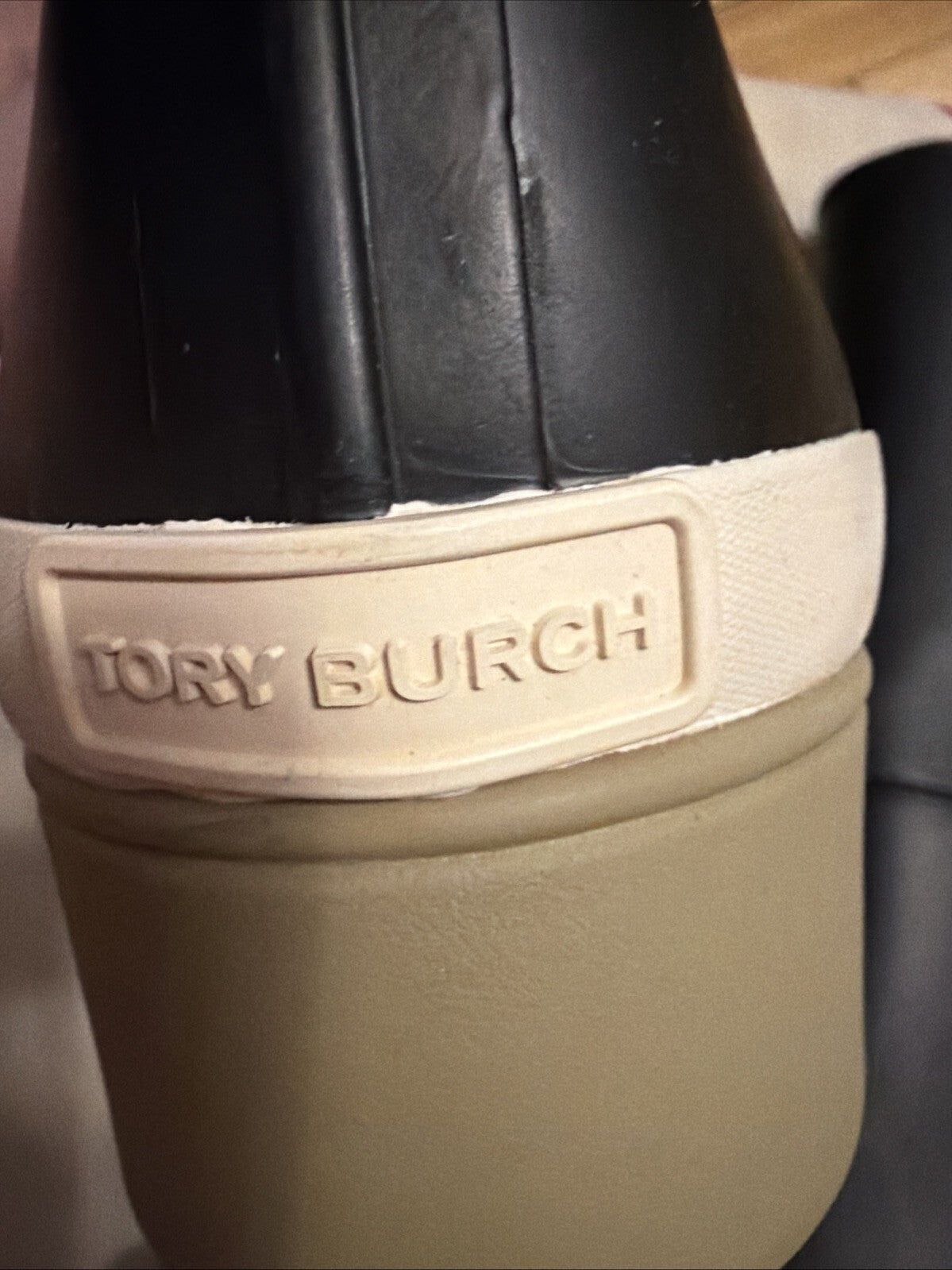Tory Burch Hurricane Tall Wellington Rain Boots Wellies Uk 6.5 New With Dustbag