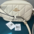 350 Coach Mini Jamie Chalk Quilted Leather Camera Shoulder Crossbody Bag BN £375