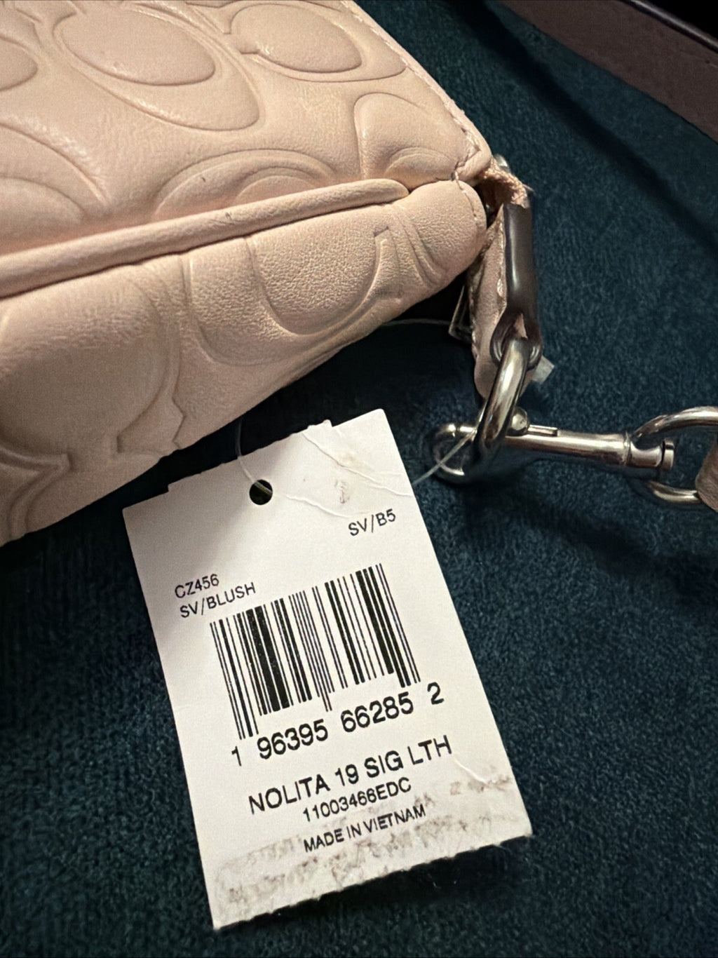 Coach Nolita 19 In Signature Leather Blush Pink Handbag BNWT CZ456