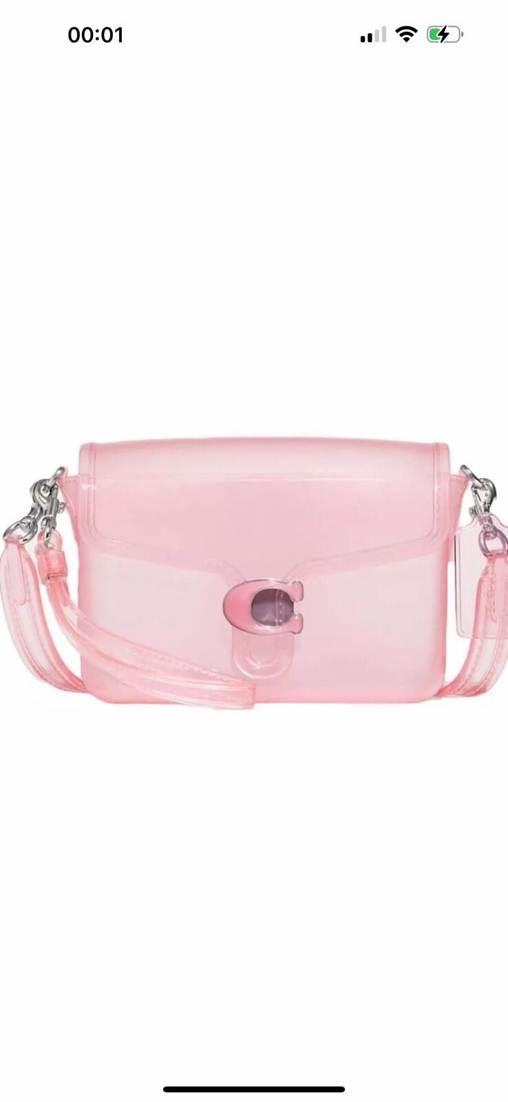 Coach Jelly Tabby Silver/Candy Pink From the Runway Bestseller BNWT