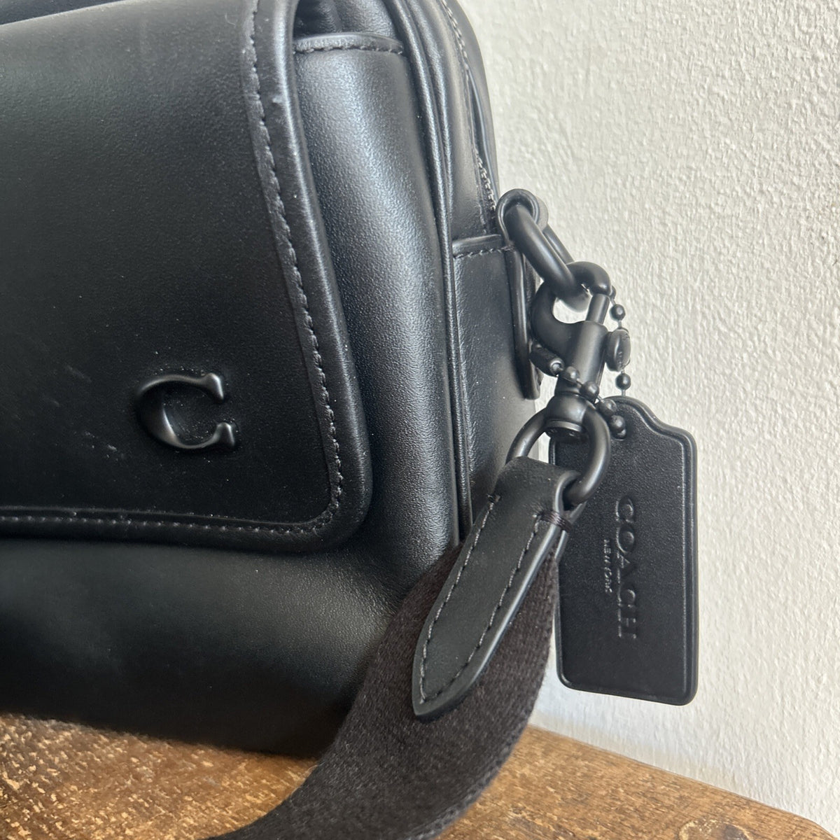 420 Coach Charter Flap Crossbody 24 In Black BNWOT