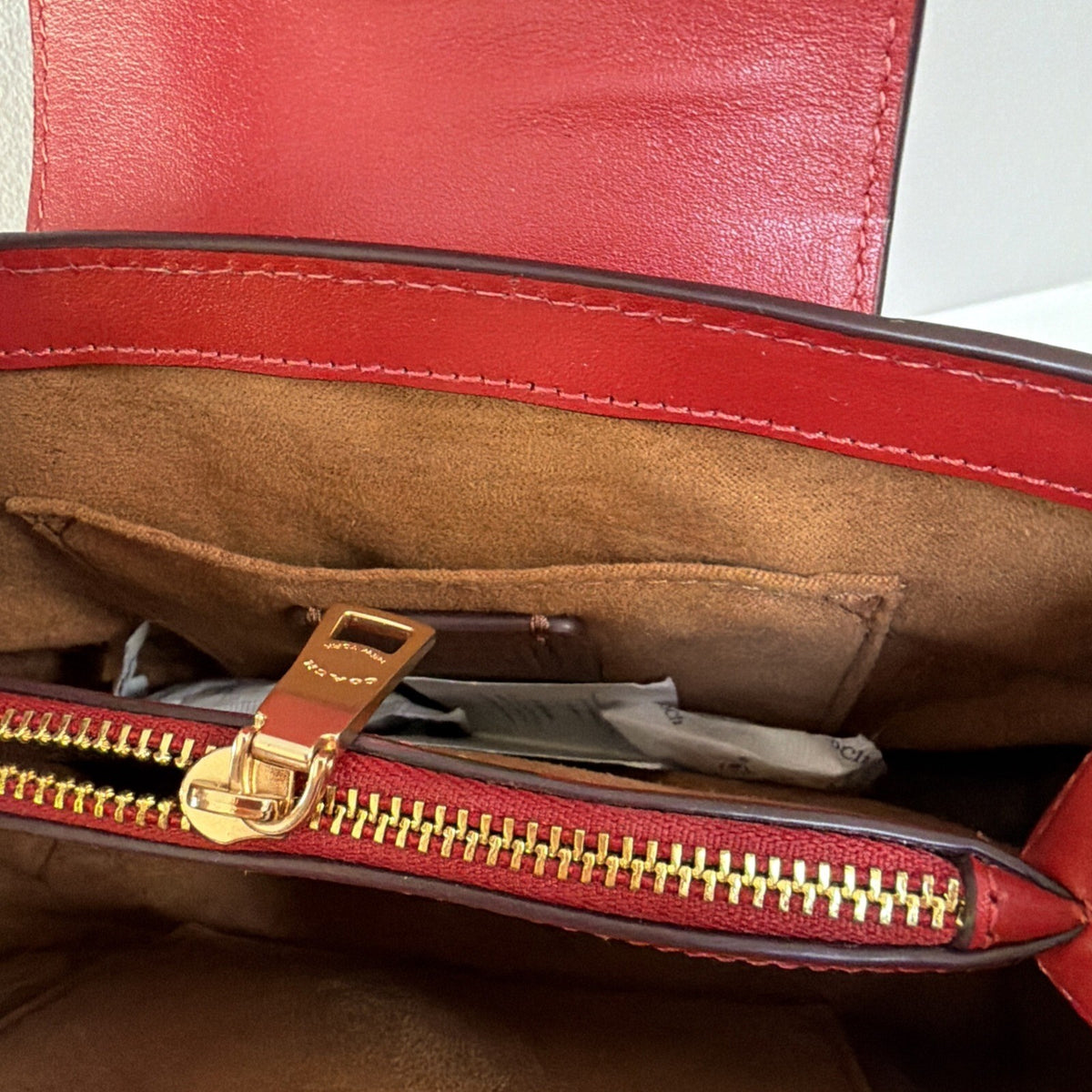 Coach Eliza Mini Carryall Bag Bold Red Leather  Rare! £450 BNWT