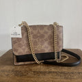 415 Coach Mini Klare Crossbody Bag In Signature Canvas Tan/ Black BNWT