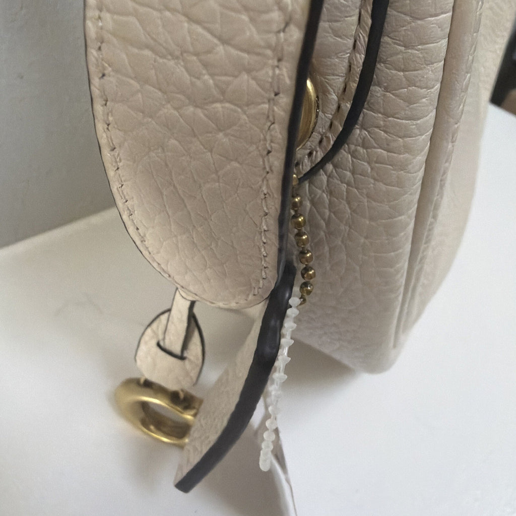 Coach Chalk White LUNA Pebble Leather Shoulder Bag BNWT 90s Style