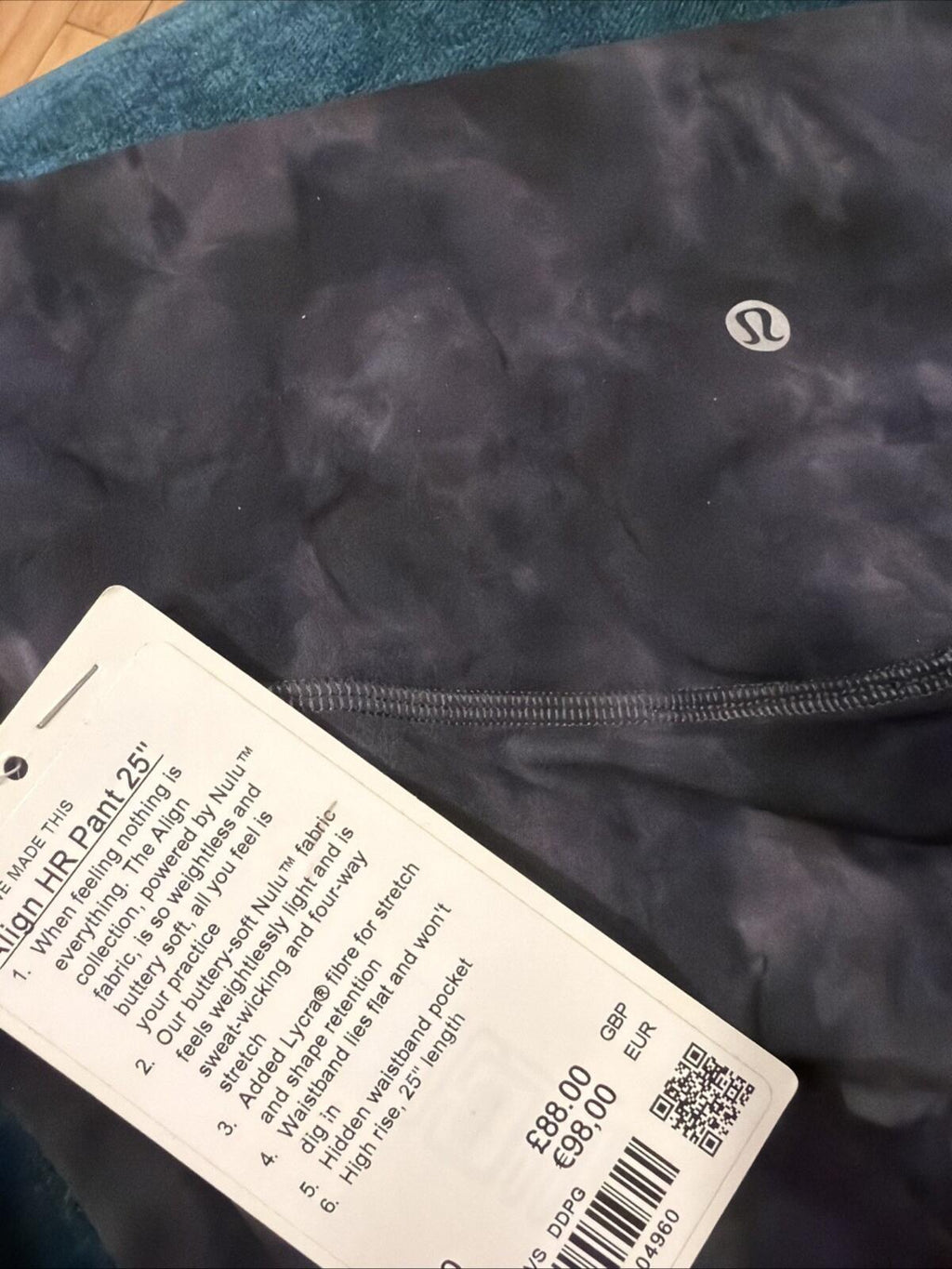 Lululemon Align High Rise 25” Leggings Diamond Dye Grey 10 Uk14 BNWT Damage