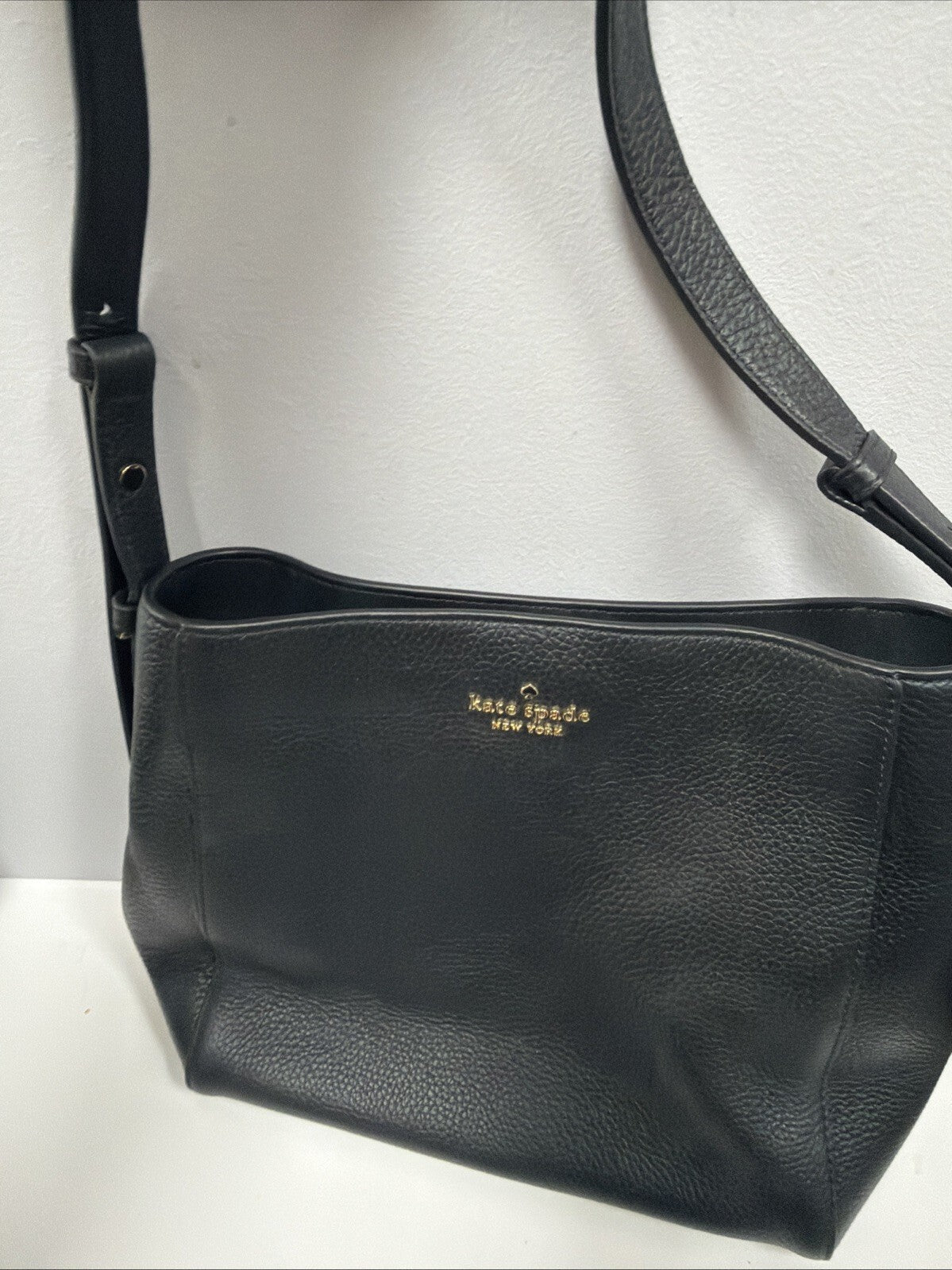 Kate Spade Juliette Black Leather Medium Bucket Bag KM546 Shoulder New