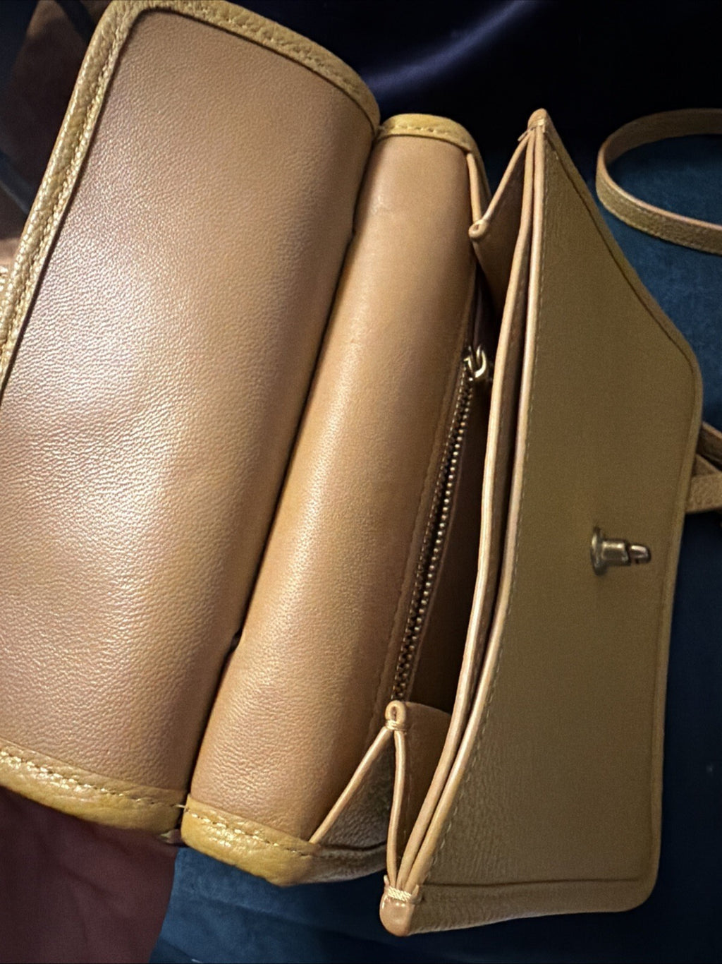 Coach Willis Top Handle 18 Crossbody Pebbled Leather Flax Mustard New