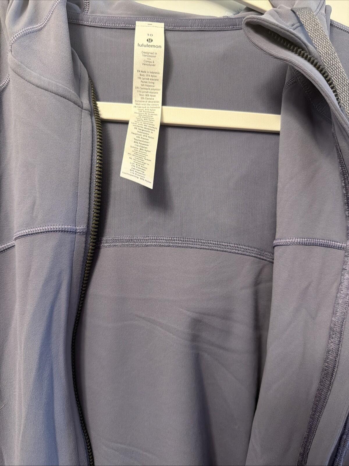 Lululemon Hooded Define Jacket Nulu Peri Purple US 10 Uk 14 BNWT £118 Slim Fit
