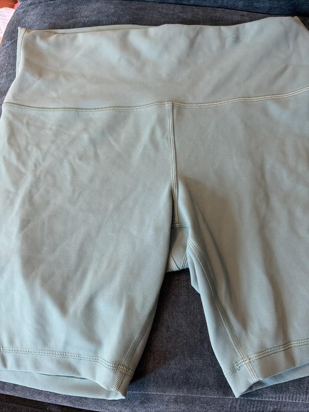 Lululemon Wunder Train High Rise Short 8" Teal Lagoon Size 14 (uk 18) Seam Issue