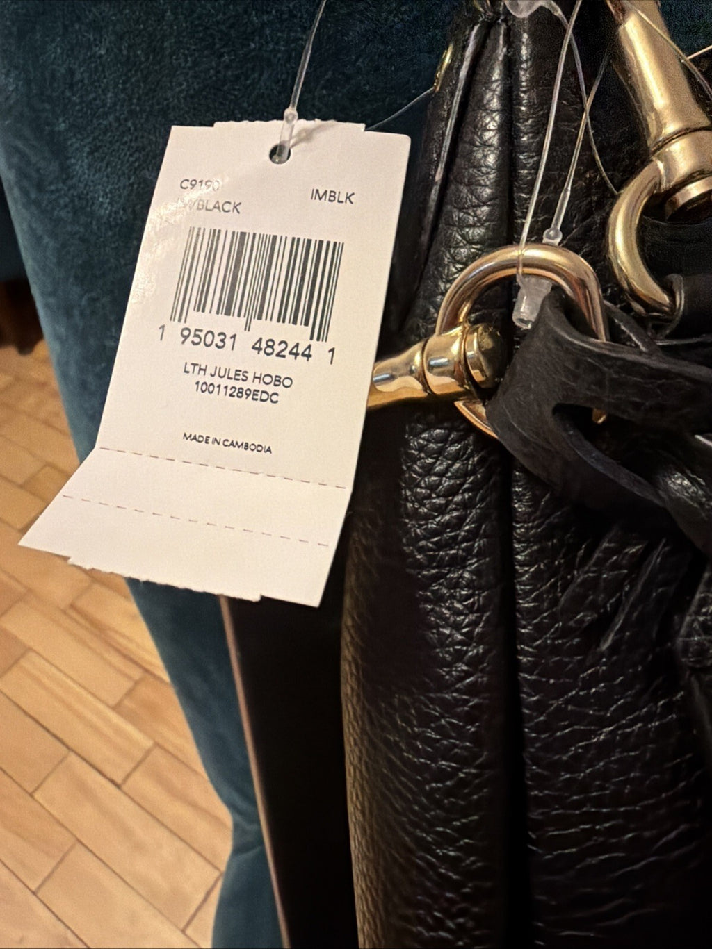 Coach Jules Hobo Pebble Leather Shoulder Bag Handbag Black 2 Straps BNWT £495
