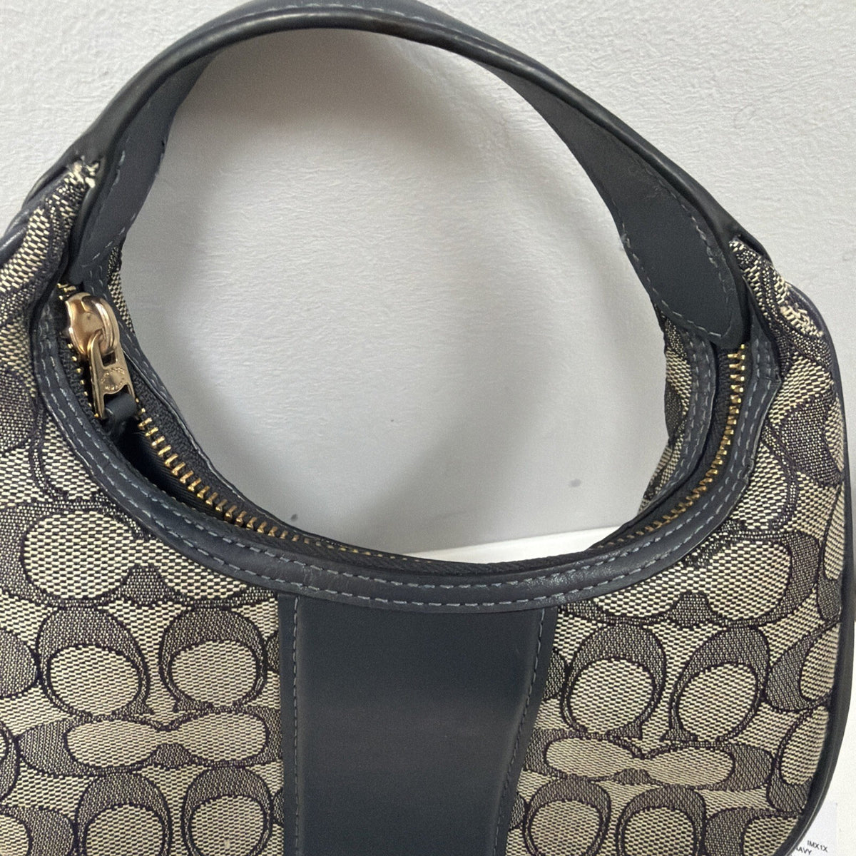 Coach Carmen Mini Crossbody Bag Signature Jacquard Navy Blue - Damage BNWT