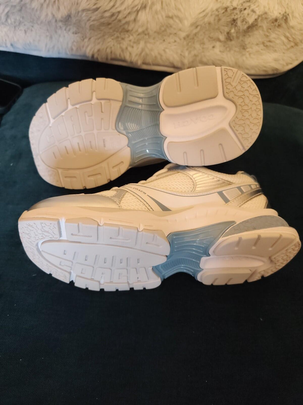 Coach Mesh Sneaker Chalk/Bluebell BNIB UK 4.5