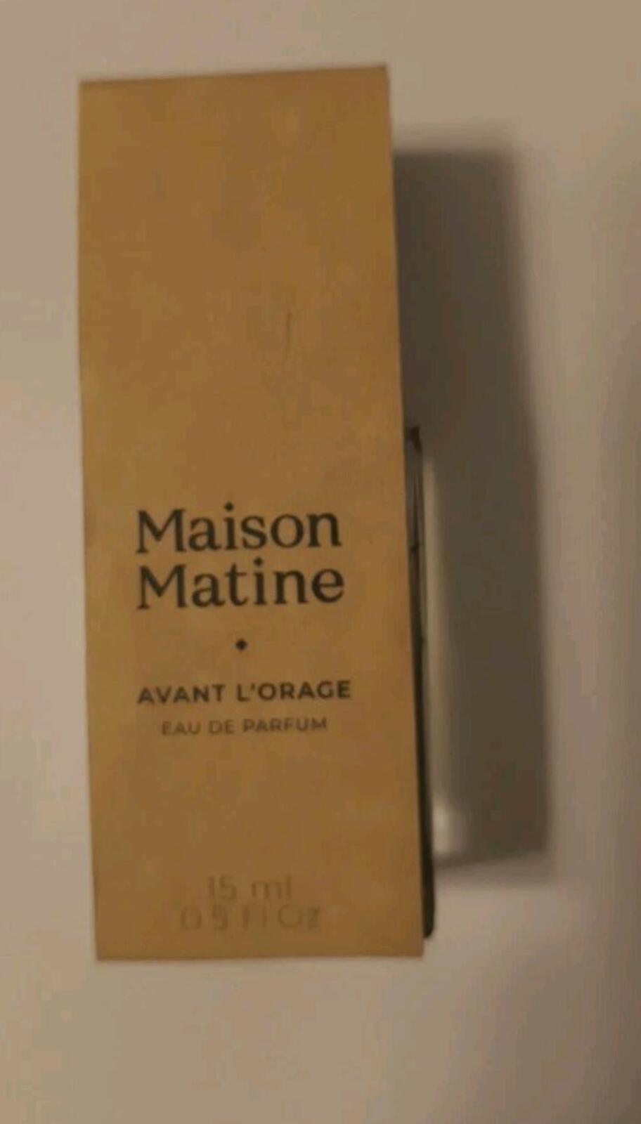 Genuine Maison Matine ❤️ Avant L'Orage Eau de Parfum EDP 15ml BRAND New in Box