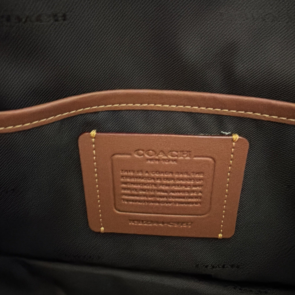 Coach Men's League Smooth Leather Messenger Bag - Black BNWT New