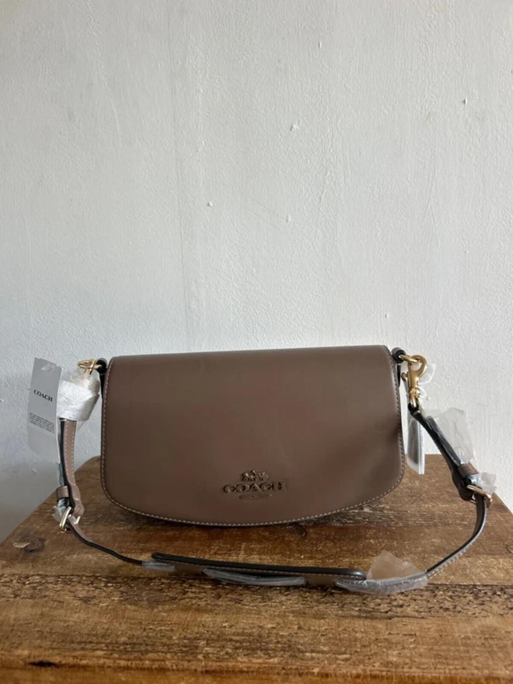 Coach Andrea shoulder bag Dark Stone BNWT Cross Body 2 Straps