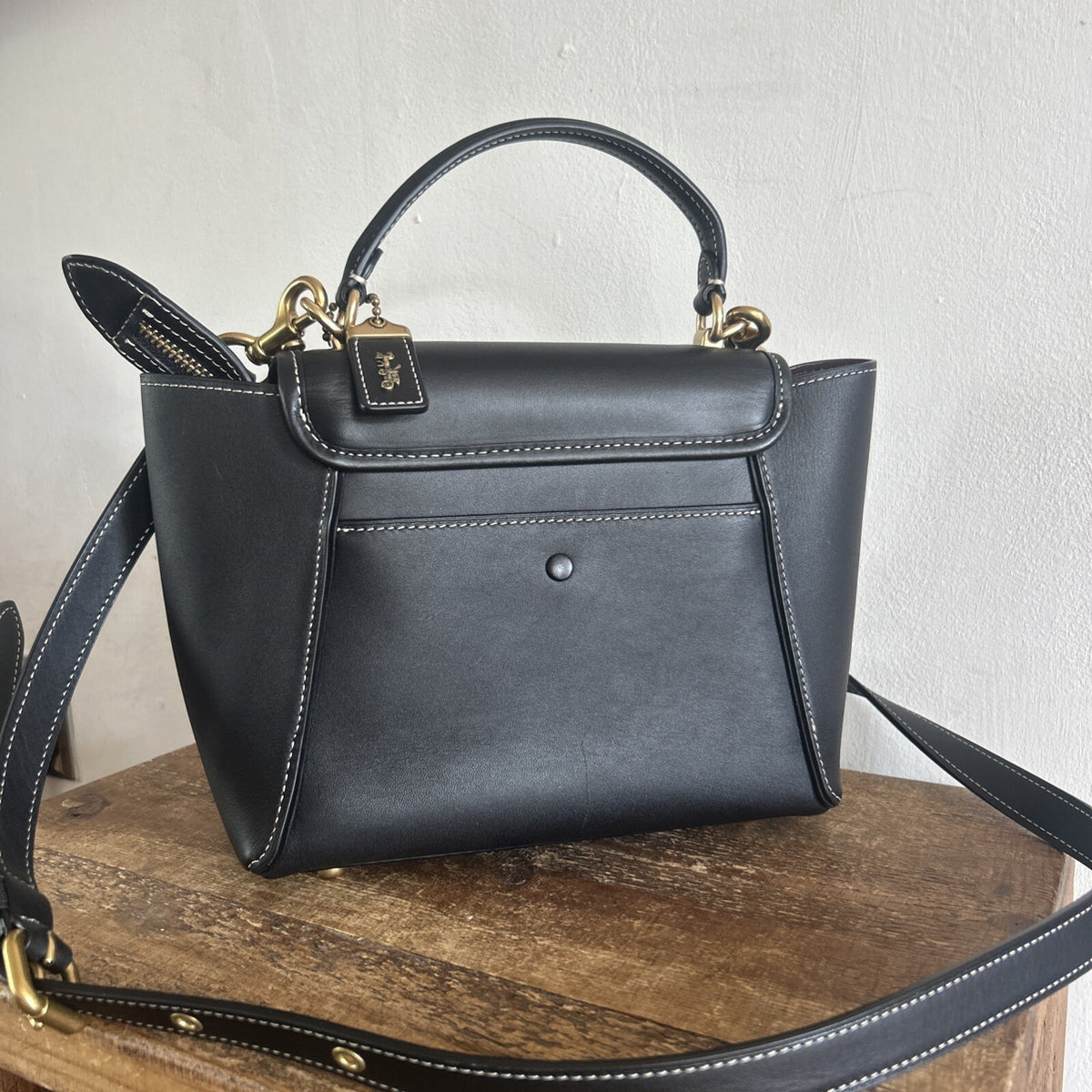 412 Coach Courier Carryall Bag In Black Leather, Style 88348 BNWOT