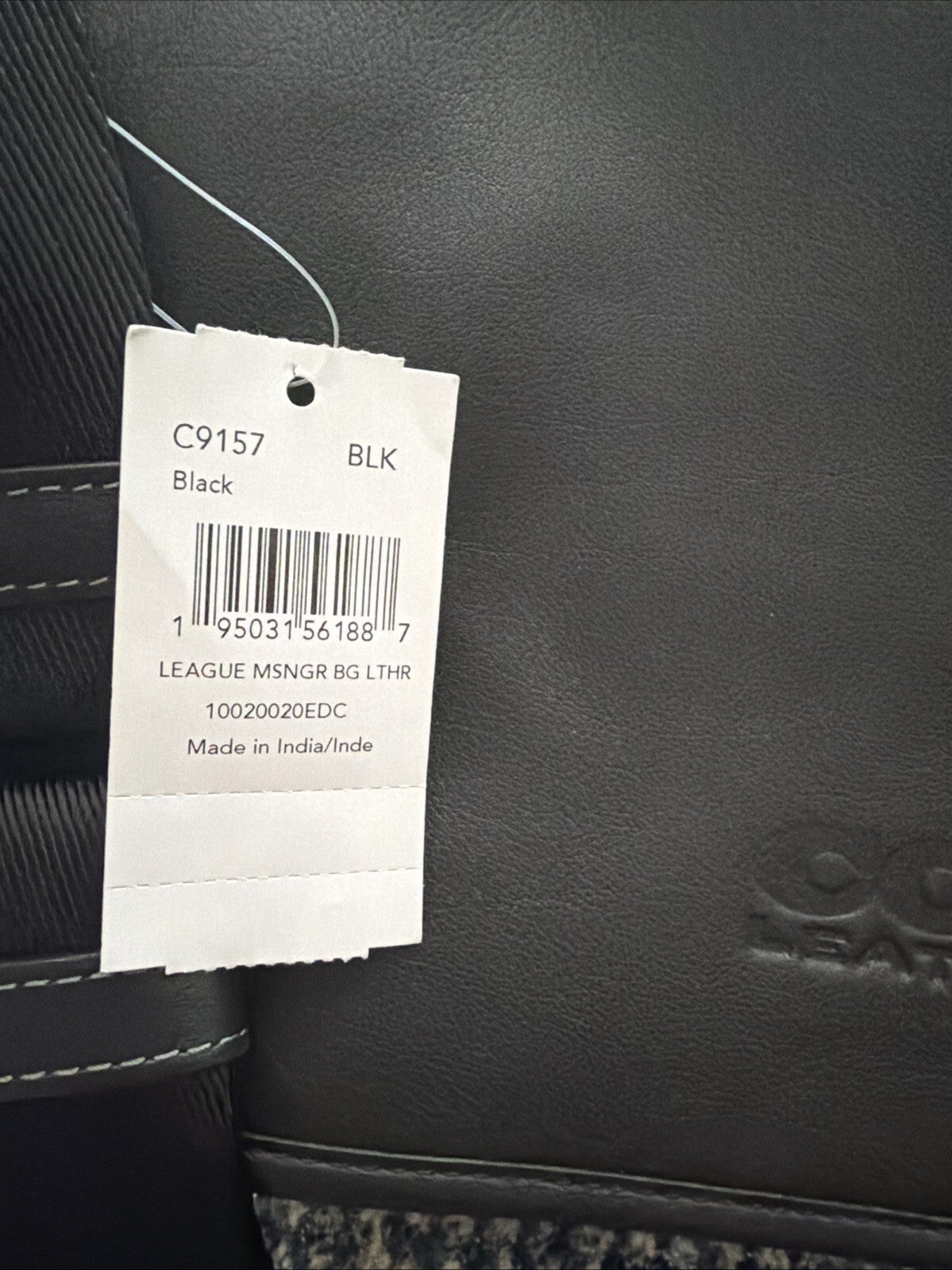 Coach Men's League Smooth Leather Messenger Bag - Black BNWT New
