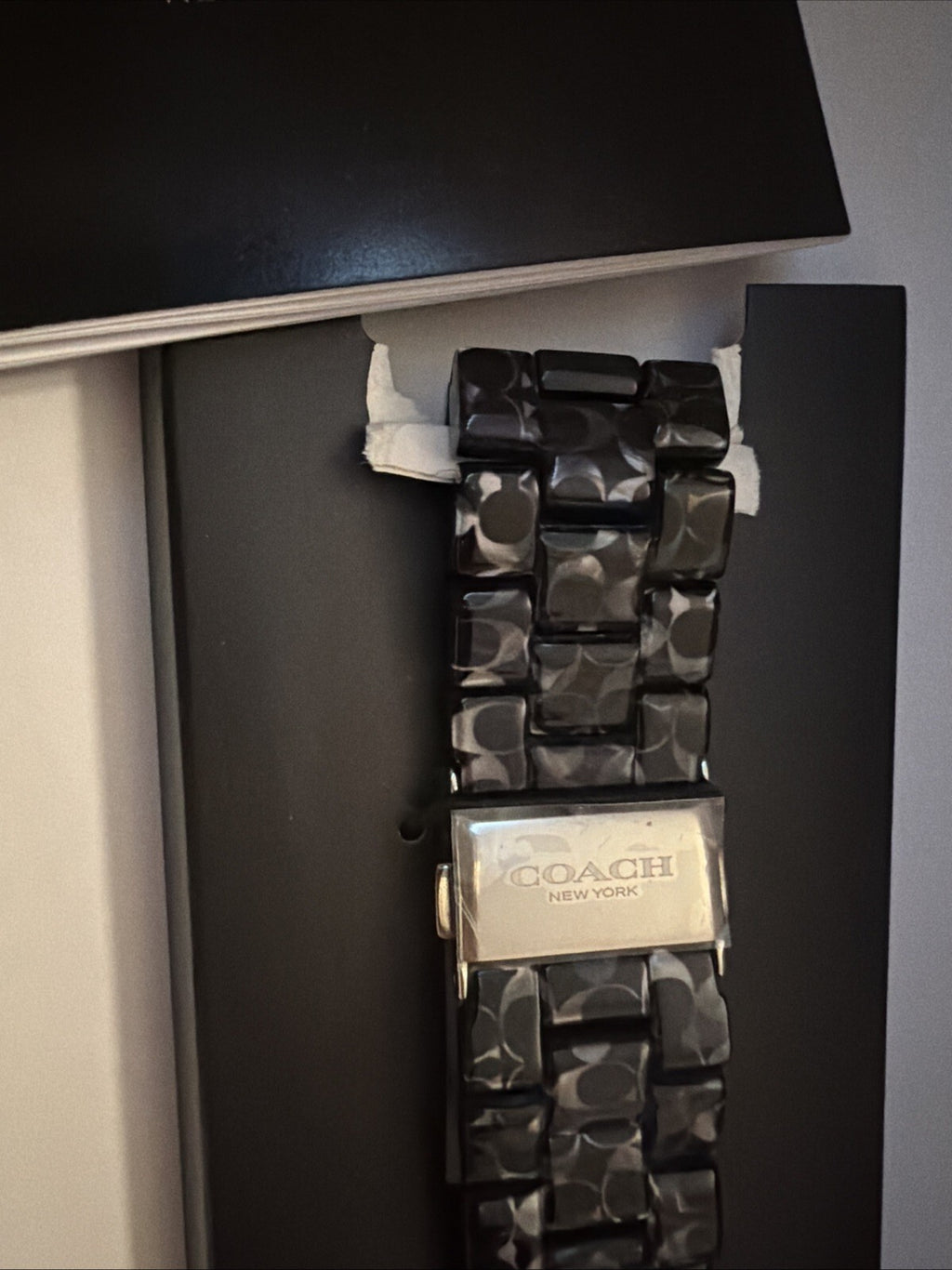 COACH Apple Watch Band Strap 14700232  Replacement Belt Black Tortoiseshell BNIB