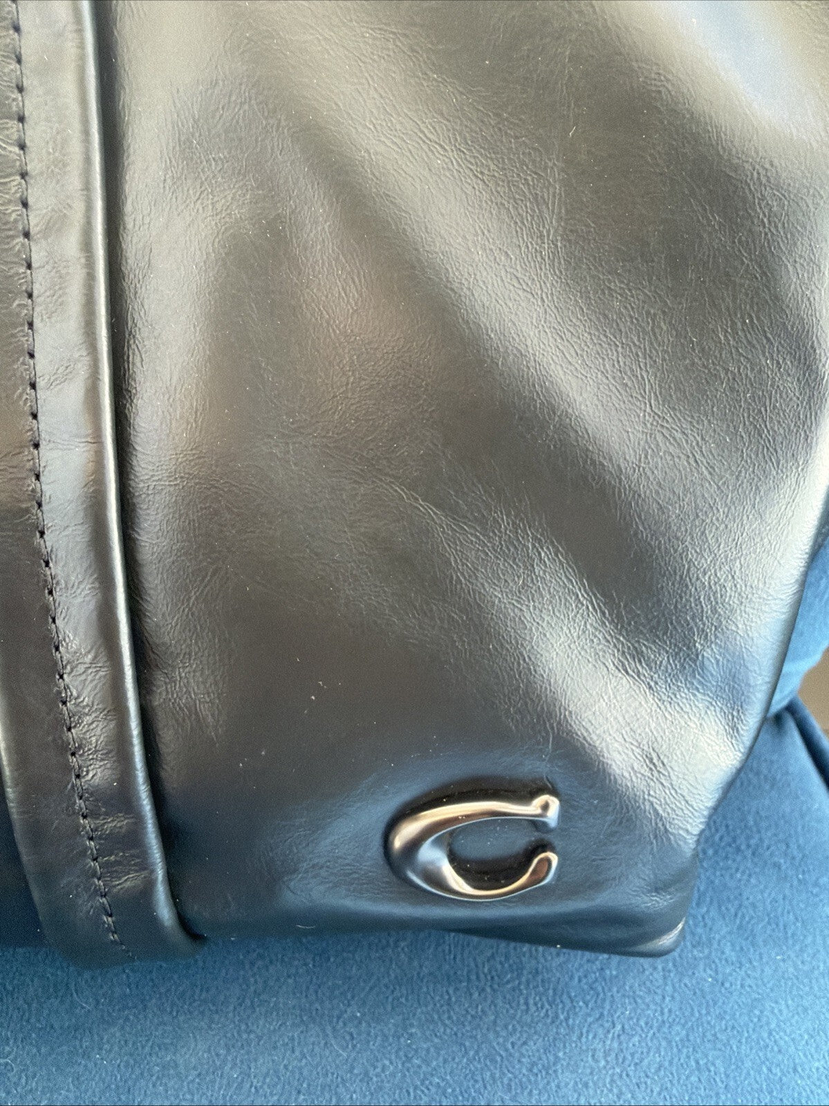Coach Hall Leather Tote 33 Shoulder Bag Black Unisex BNWT