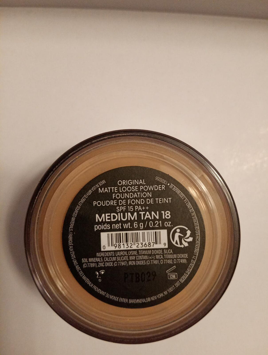 bareMinerals Original Loose Powder Foundation SPF 15 - Medium Tan 18 6g