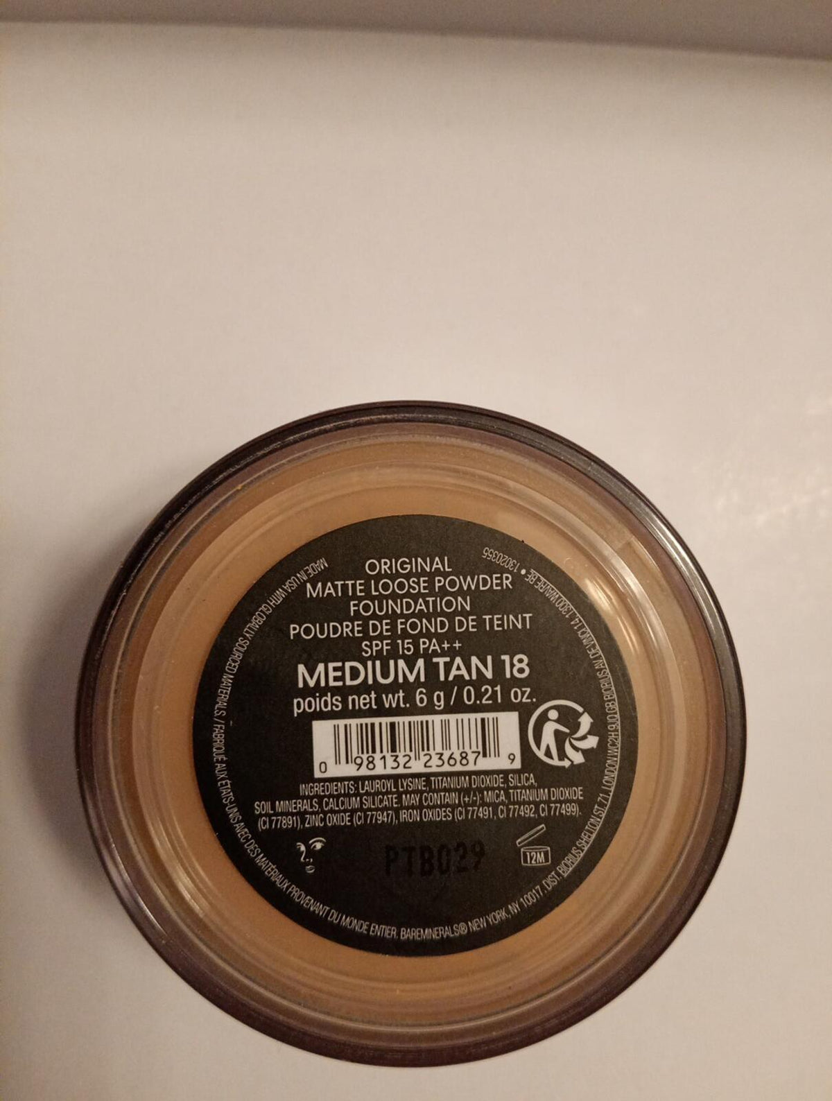 bareMinerals Original Loose Powder Foundation SPF 15 - Medium Tan 18 6g