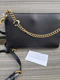 Coach Refined Calf Leather Chain Crossbody Bag  Black - Style No 78801 New