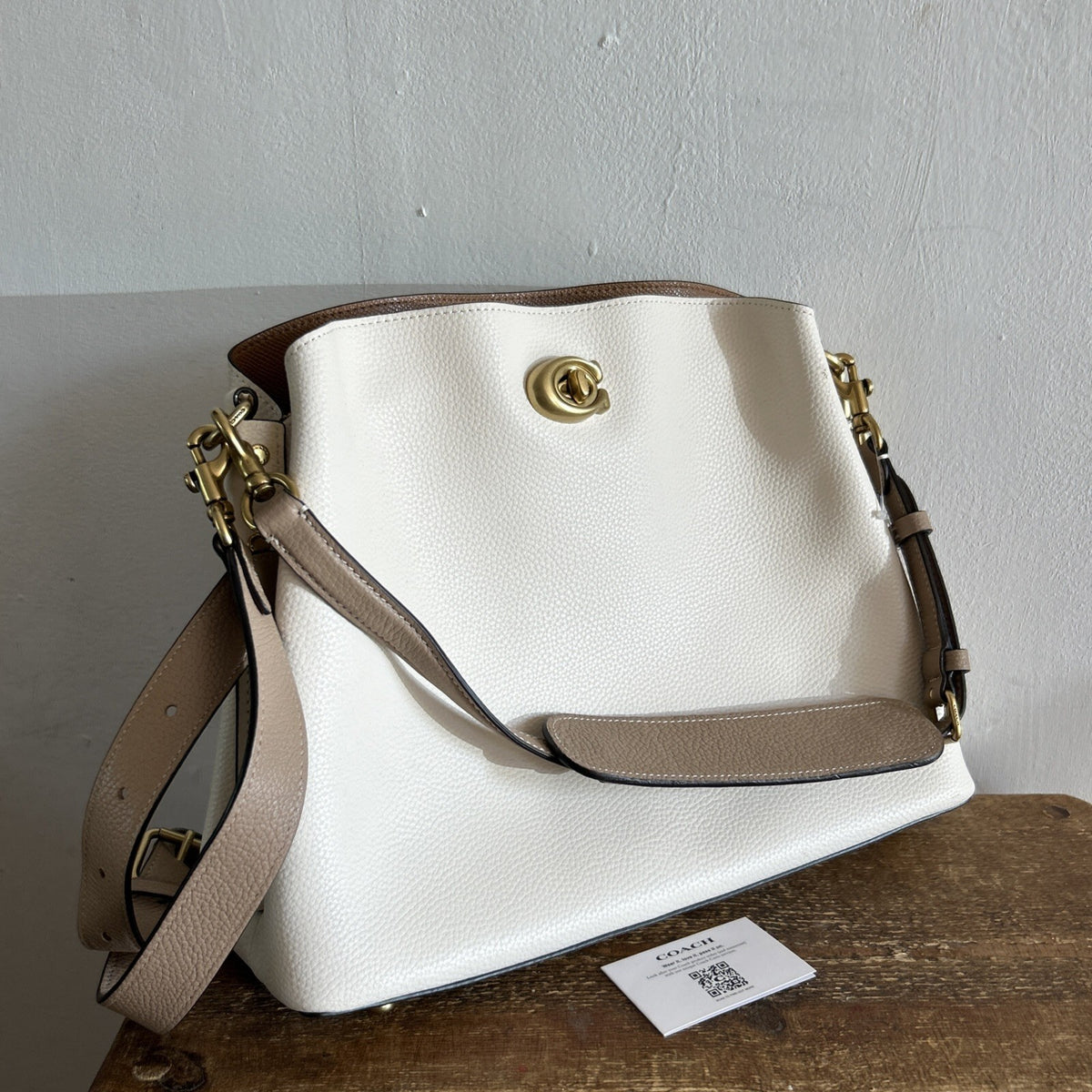 406 Coach Willow Shoulder Bucket Bag In Chalk Colour block BNWOT