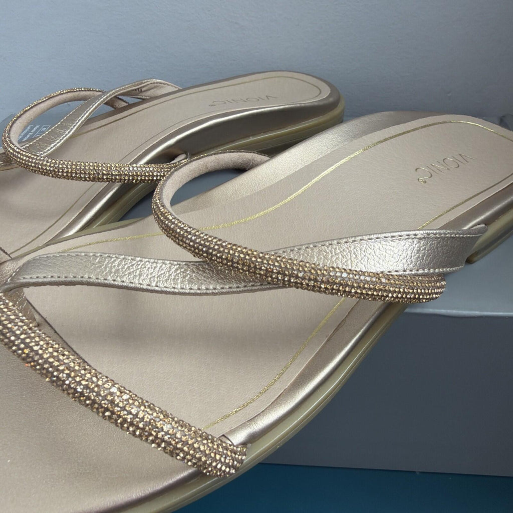 Vionic Prism (with arch support)  Gold leather  sandals UK 9 RRP £110 BNIB