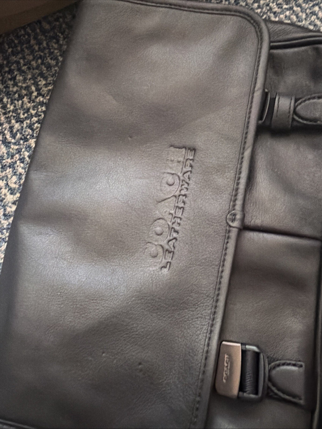 Coach Men's League Smooth Leather Messenger Bag - Black BNWT New