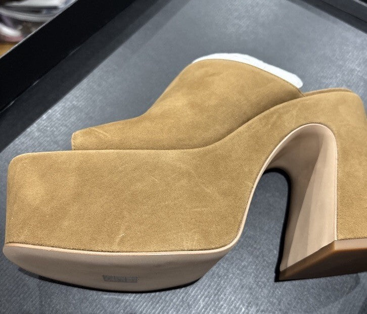 Coach  Bobi Suede Leather Platform Sandals Uk 8 Coconut BNIB Mules