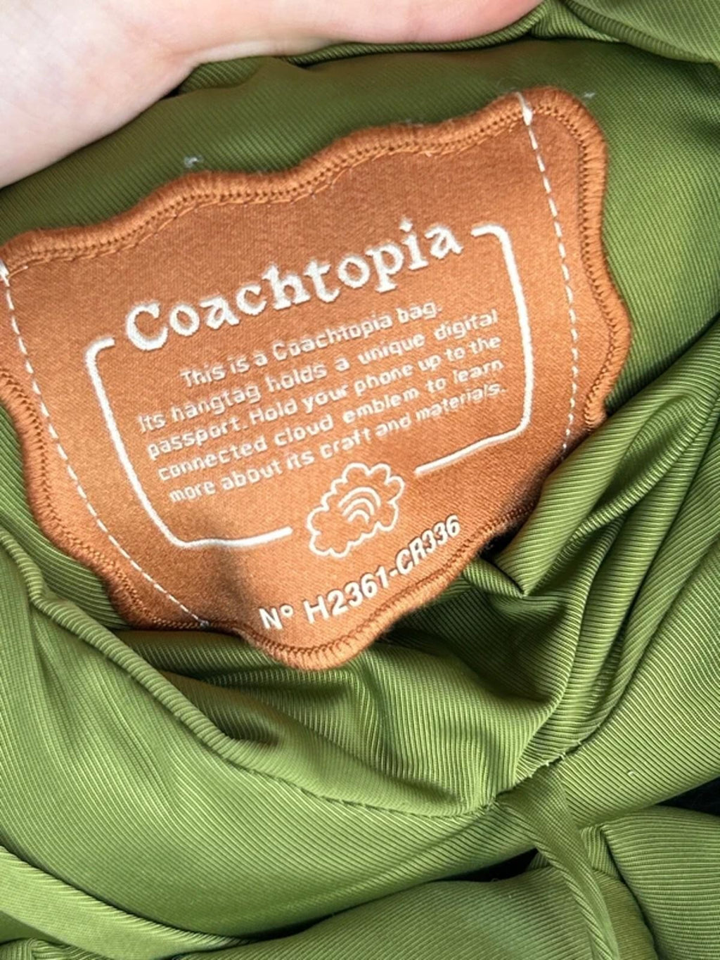 Coachtopia Loop Puffy Heart Bag Olive Green BNWT