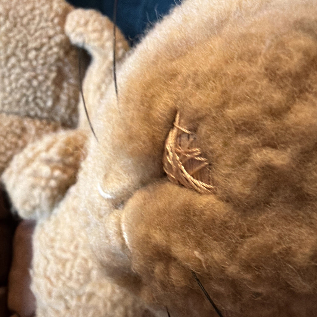 Coach Bunny Rabbit Slipper Teddy Sherpa Fleece Fluffy Brown Size S UK 5-7.5 £295